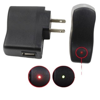 Cốc sạc đen usb 5V-0.5A có đèn led báo, cóc củ sạc loa đài, điện thoại, máy nghe nhạc, quạt đồng hồ chân dẹt dẹp tự ngắt