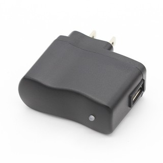 Cốc sạc đen usb 5V-0.5A có đèn led báo, cóc củ sạc loa đài, điện thoại, máy nghe nhạc, quạt đồng hồ chân dẹt dẹp tự ngắt