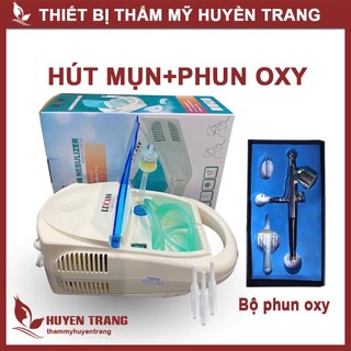 Máy Hút Mụn + Phun Oxy Mini LUCASS - Thẩm Mỹ Huyền Trang NANOCEE