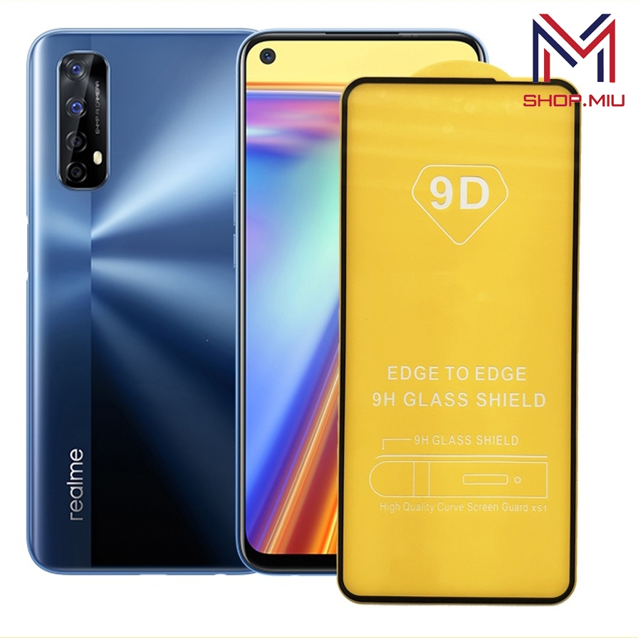 Kính cường lực 9D Realme 7 full màn tặng giấy lau kính