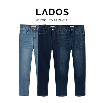 Quần jean nam co giãn cao cấp trơn đen LADOS-24111 form Slimfit, dễ phối đồ