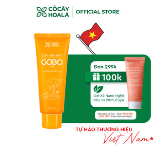 Sữa rửa mặt Gobo Cỏ Cây Hoa Lá mini - Giúp làm sạch da, cấp ẩm giúp da căng bóng mịn màng - 10gr