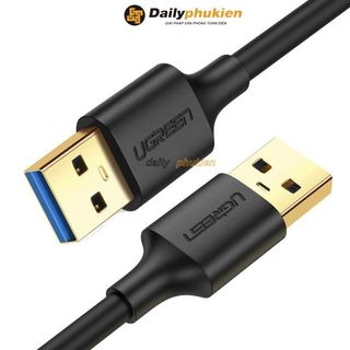 Dây usb 3.0 2 đầu đực dài 0.5m mạ vàng chính hãng ugreen, cáp usb 2 đầu đực
