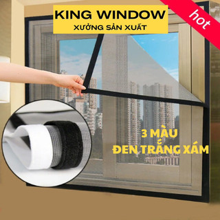  Rèm Lưới Chống Muỗi Cửa Sổ Đa Năng Màn Chắn Muỗi Cửa Lưới Chống Muỗi Có Băng Dính Lông Đính Kèm KINGWINDOW 