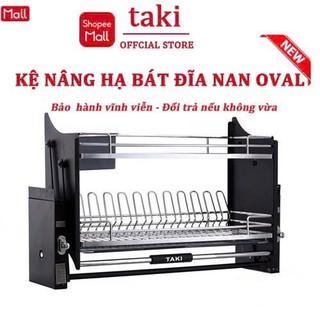{Nhập Khẩu} Giá·Bát Nâng Hạ, Kệ Chén Nâng Hạ TAKI Nan OVAL INOX 304 - Mẫu Mới 2024 - Bảo Hành Vĩnh Viễn - Có Thợ Lắp