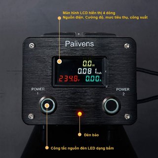 Lọc điện cao cấp Palivens P20 - 4 Thông số - Có đèn tiếp Mass - Mới nhất 2024 - Giá siêu rẻ