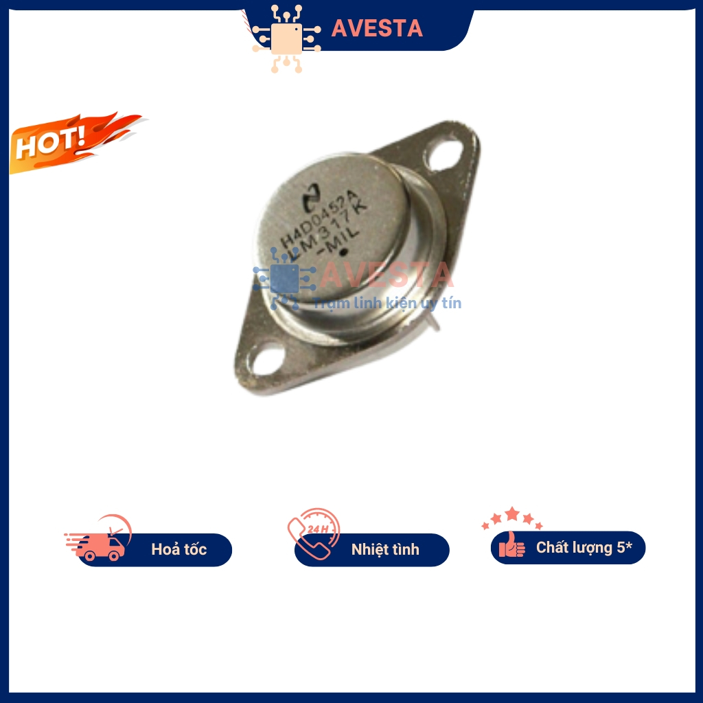 LM317K IC ổn áp 1.5A 1.25V-37V TO-3 Avesta.