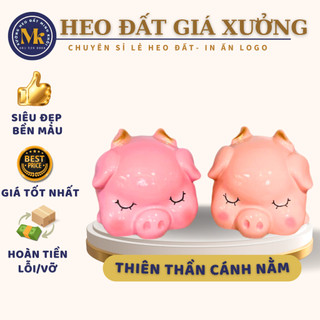 Lợn đất heo đất ống heo tiết kiệm tiền Cánh tiên thiền thần cute đáng yêu | Heo đất giá xưởng Minh Khôi