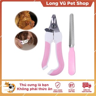 Bộ kìm bấm móng cho chó mèo thú cưng kèm dũa - Long Vũ Pet Shop