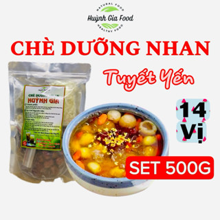  Chè Dưỡng Nhan Tuyết Yến 14 Vị Thượng Hạng Set 500g Nấu Được 30 - 35 Chén 