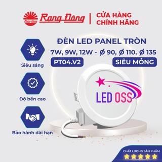  Đèn LED âm trần panel siêu mỏng Rạng Đông 6W 9W 12W - Samsung chipLED 2 năm Bảo hành PT04 PT05 
