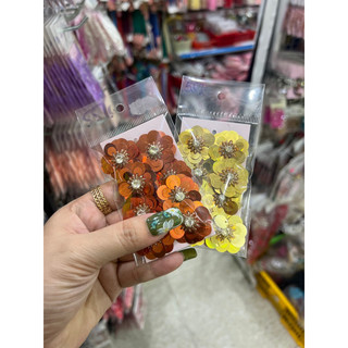 10 Hoa cườm màu bạc mã 389