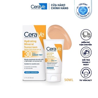  Kem chống nắng khoáng chất CeraVe Hydrating SPF 30 Broad Spectrum Face 50 ml 