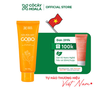 Sữa rửa mặt Gobo Cỏ Cây Hoa Lá Làm sạch - Giảm mụn - Giúp da căng mịn trắng sáng - Dung tích 100gr