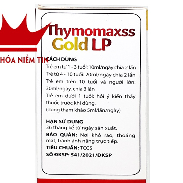 Siro Thymomass Gold LP - Tăng Cường Sức Đề Kháng cho bé từ 1 tuổi, giúp bé ăn ngon miệng