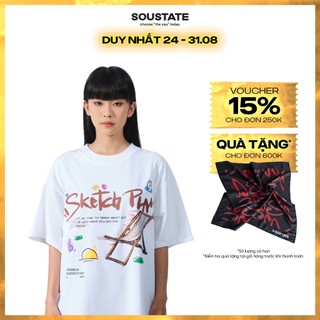 Áo thun oversize soustate "sketch plan"