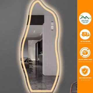  Gương Toàn Thân Hình Hạt Đậu Led Cảm Ứng Treo Tường  Full Phụ Kiện   Decor Homes 