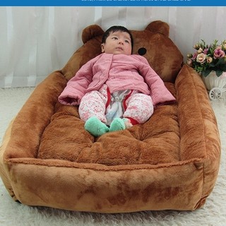 Ổ Nệm giường nằm hình gấu nâu cho thú cưng, chó mèo bé yêu