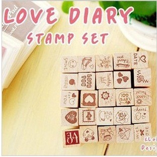 Bộ con dấu Love Diary con dấu stamp kỷ niệm bộ stamp love