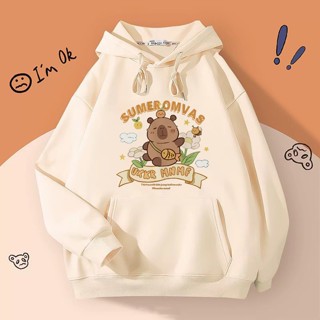  Hoodie Trẻ Em Hình Capy Bara SumerOmvas Dễ Thương Chất Vải Nỉ Cotton Hợp Mặc Vào Mùa Đông  M 165  