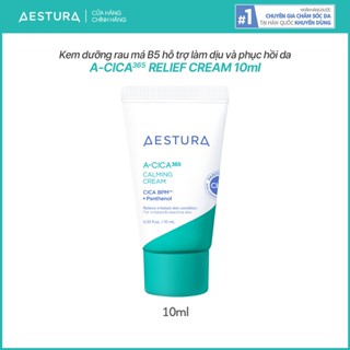 [Sản phẩm dùng thử] Kem dưỡng rau má B5 hỗ trợ làm dịu cho da khô/mụn/nhạy cảm AESTURA A-CICA365 Relief Cream 10ml
