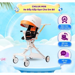 Xe đẩy gấp gọn cho em bé CHILUX M06 Pro - Đèn xe phát sáng, chế độ giảm sốc. Xoay 360 độ