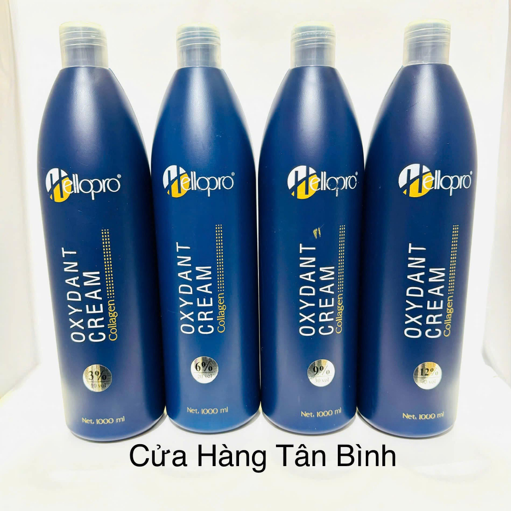 Oxy trợ nhuộm tóc  Hellopro 1000ml có mùi thơm không kích ứng da đầu