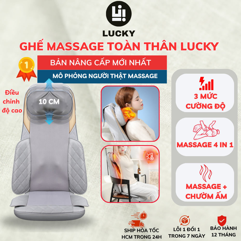 Ghế Masage Toàn Thân MUSELOVE Đa Năng Massage Cổ, Vai, Gáy, Thắt Lưng, Lưng Tại Nhà Vừa Massage Vừa Chườm Ấm