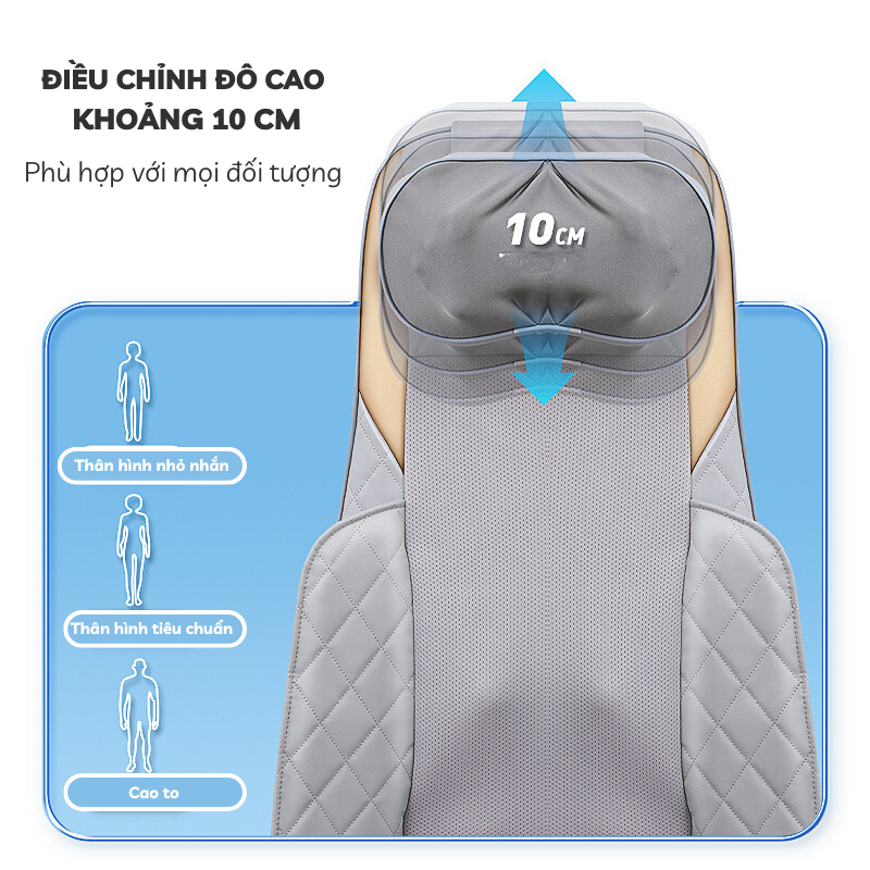 Ghế Masage Toàn Thân MUSELOVE Đa Năng Massage Cổ, Vai, Gáy, Thắt Lưng, Lưng Tại Nhà Vừa Massage Vừa Chườm Ấm