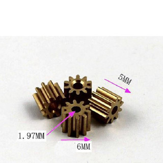 BR4 BÁNH RĂNG ĐỒNG 10 RĂNG ĐƯỜNG KÍNH TRONG VỪA VỚI TRỤC ĐỘNG CƠ 2MM giá lẻ 1 cái