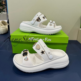  Dép Cross Sandal Nữ Đế Cao 2024 - Tặng kèm sẵn Charm 3D như ảnh
