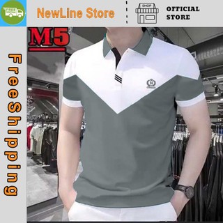  Áo Polo Nam CVC Tay Ngắn Mix 2 Màu Co Giãn 4 Chiều Thêu Logo Cao Cấp Menswear Sang Trọng 