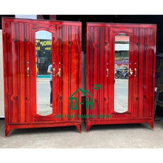 TỦ SẮT ĐỰNG QUẦN ÁO SƠN DẦU 3 CỬA