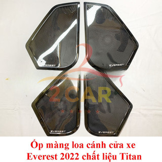 Ốp Trang trí Màng Loa cánh cửa xe Ford Everest 2022, 2023,2024 chất liệu Titan Cao Cấp