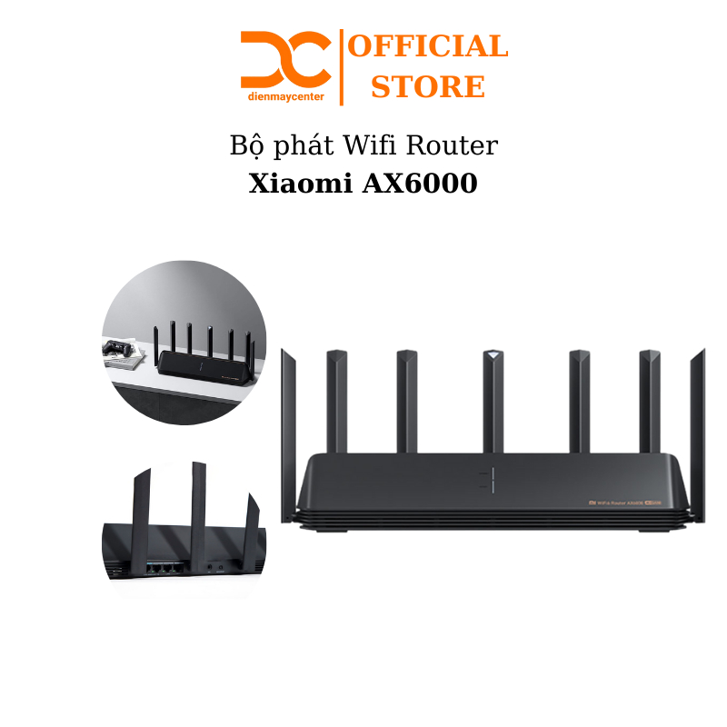 Bộ phát Wifi Router Xiaomi AX6000 băng tần kép, Wifi 6, 6000Mbps, hỗ trợ Mesh, 4K QAM
