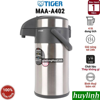 Bình thủy giữ nhiệt bấm rót Tiger MAA-A402 - Dung tích 4 lít