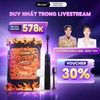 Bàn chải điện brushie bim bim phiên bản snack 2024, 5 chế độ làm sạch, tích hợp đầu rửa mặt