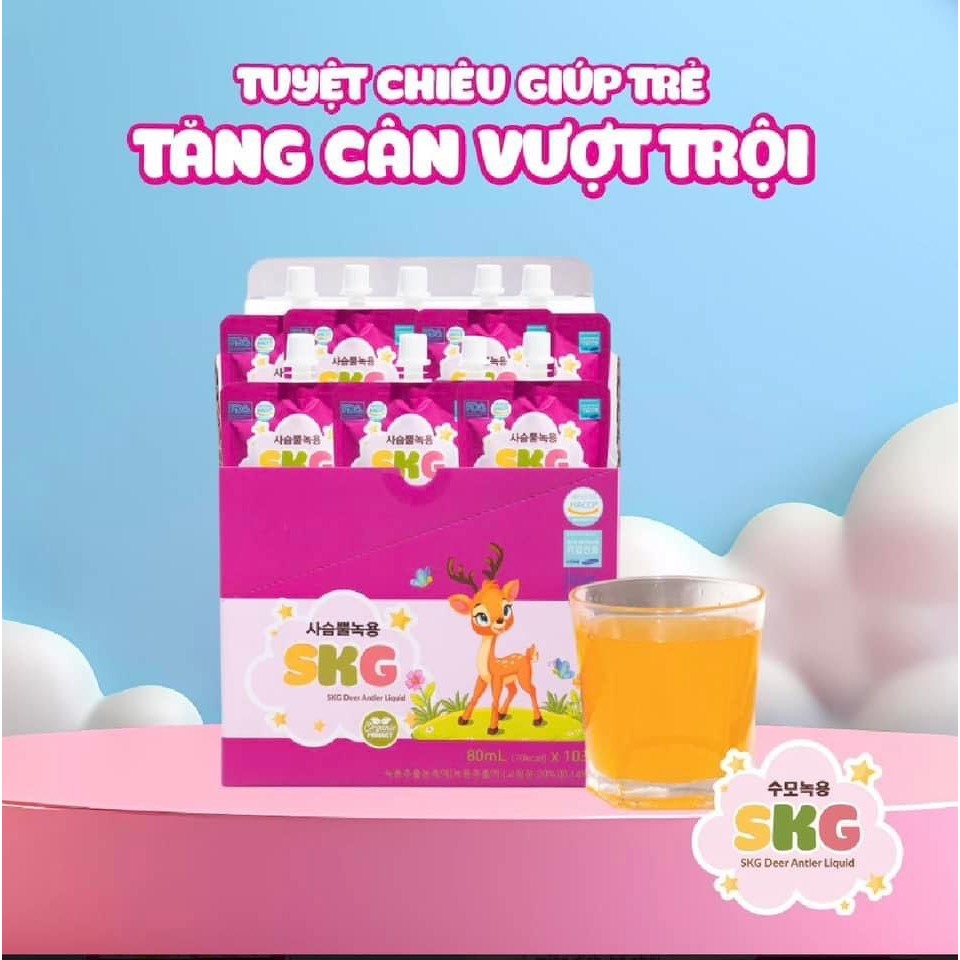 Gạc Hươu Non SKG giúp bé ăn ngon, tăng cân, tăng đề kháng, thông minh