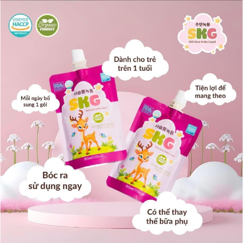 Gạc Hươu Non SKG giúp bé ăn ngon, tăng cân, tăng đề kháng, thông minh