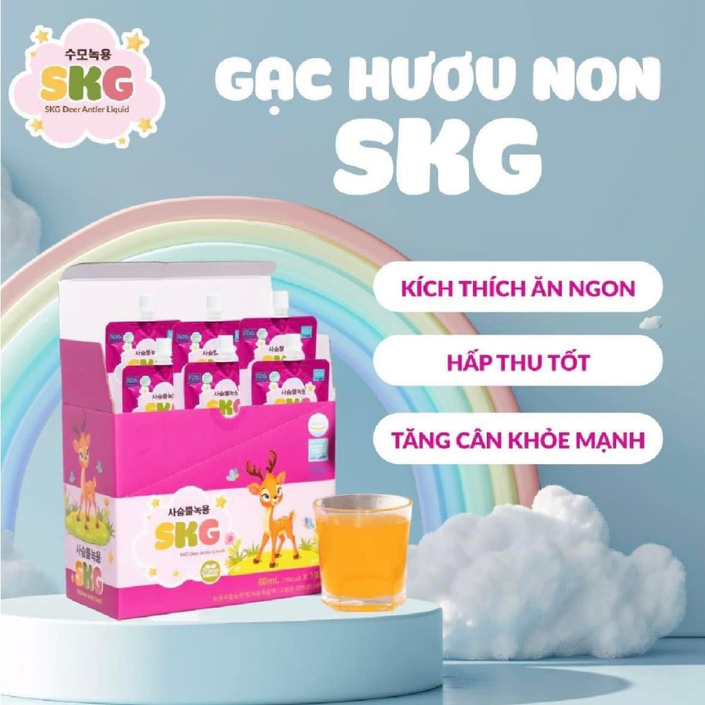 Gạc Hươu Non SKG giúp bé ăn ngon, tăng cân, tăng đề kháng, thông minh