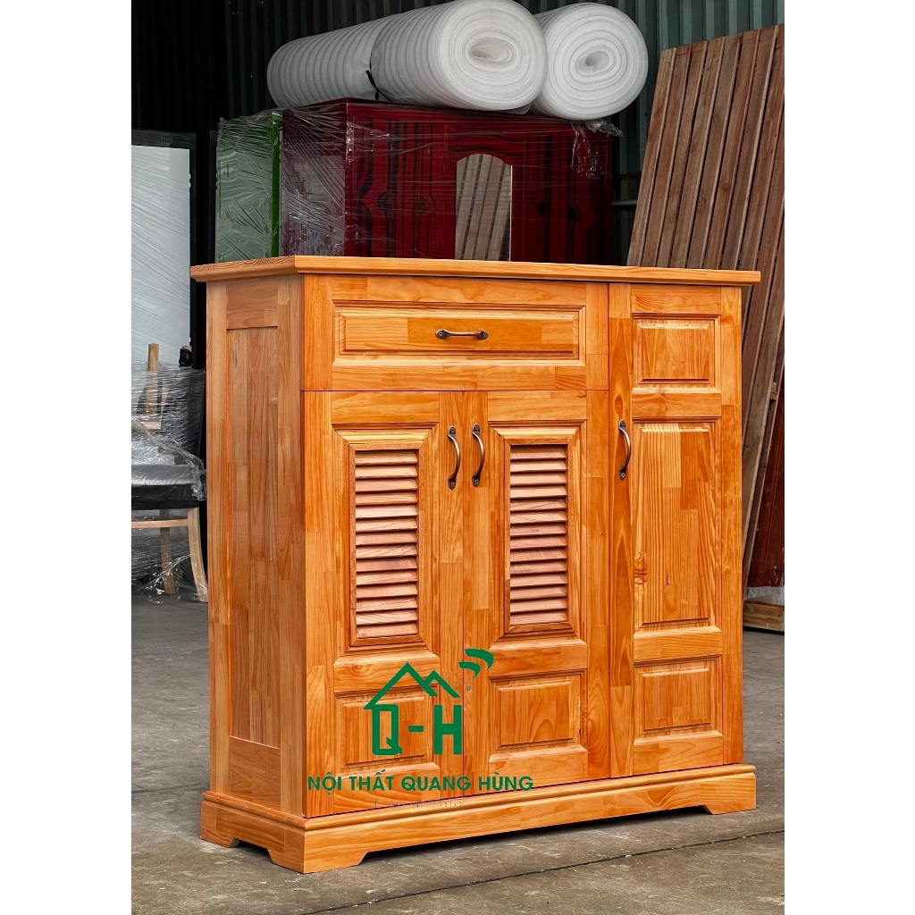TỦ ĐỰNG GIẦY GỖ THÔNG CAO CẤP - NGANG 1M2