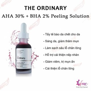 Thanh tẩy da The Ordinary AHA 30% + BHA 2% Peeling Solution