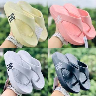 Dép unisex 𝐌𝐋𝐁 ❤️FREESHIP + Hộp❤️ dép kẹp mlb ny bóng chày thể thao nam nữ in NY chất xịn kèm tag mác, đế cao