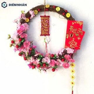 Vòng cỏ bện handmade-trang trí decor