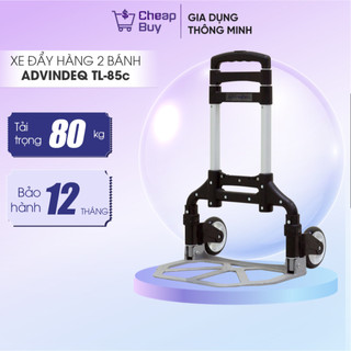 Xe đẩy hàng 2 bánh gấp gọn 85kg nhập khẩu ADVINDEQ, xe kéo hàng 2 bánh xếp gọn đa năng- Bảo hành 12 tháng