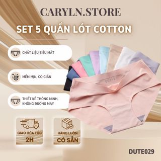 Set 5 Quần Lót Nữ - Cotton Muji Kháng Khuẩn Xuất Nhật - CARYLN.STORE - DUTE029