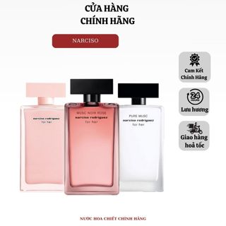 [ Chính Hãng ] Nước Hoa Nữ Narciso Rodriguez For Her, Musc Noir Rose, Pure Musc Dung Tích 100ml - Full Box | Tom Perfume