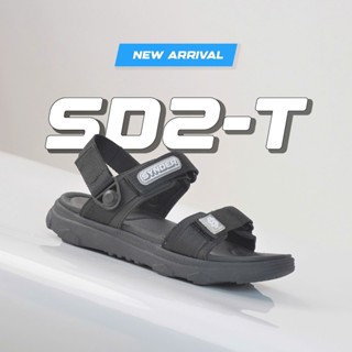 [TẶNG CHAI VỆ SINH GIÀY ] Giày Sandal SYNDER Nam Nữ SD2-T Màu Đen Basic Đế Bằng - Nam tăng 1 size