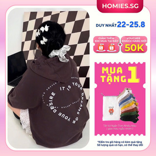 Áo hoodie - Hoodie unisex Homies liền mũ có túi thêu chữ SW