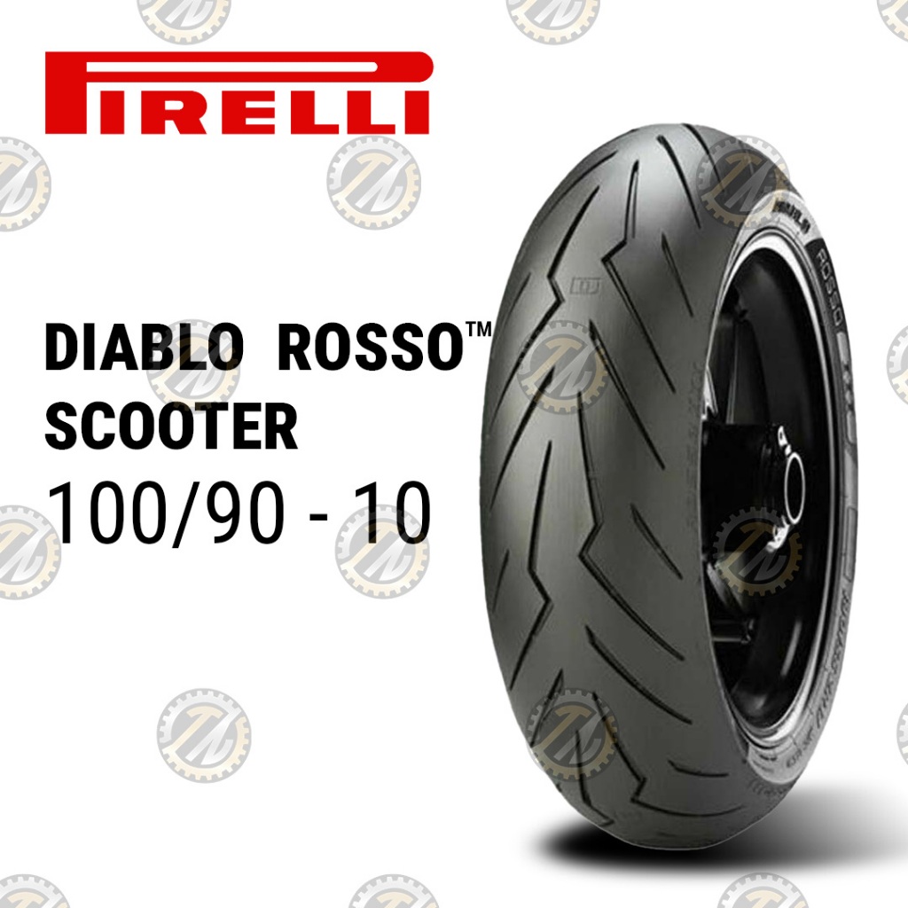 Vỏ Pirelli Diablo Rosso Scooter size 100/90-10 và 110/70-12 cho xe Lead, Vespa TẶNG ÁO THUN